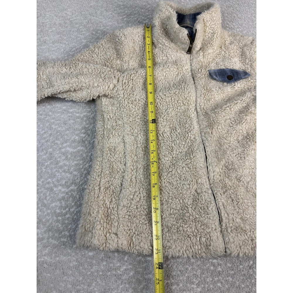 Pendleton Jacket Womens Small White Sherpa Fleece Lined Full Zip Plaid - Picture 3 of 7